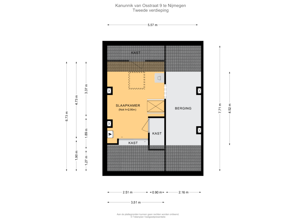 Bekijk plattegrond van Tweede verdieping van Kanunnik van Osstraat 9