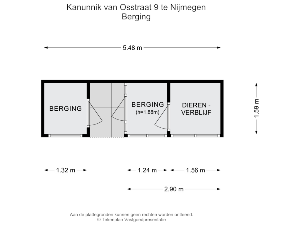 Bekijk plattegrond van Berging van Kanunnik van Osstraat 9