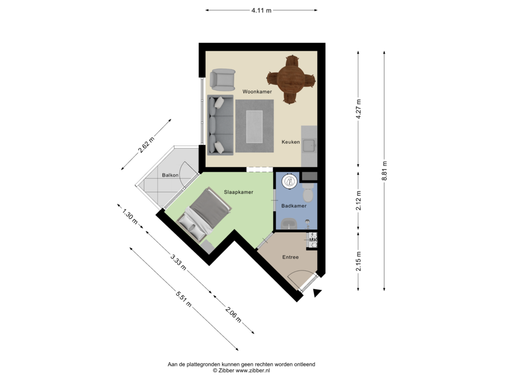 Bekijk plattegrond van Appartement van Spuistraat 74