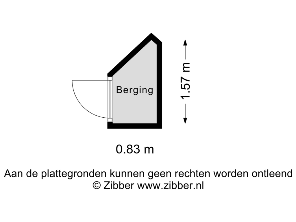 Bekijk plattegrond van Berging van Spuistraat 74