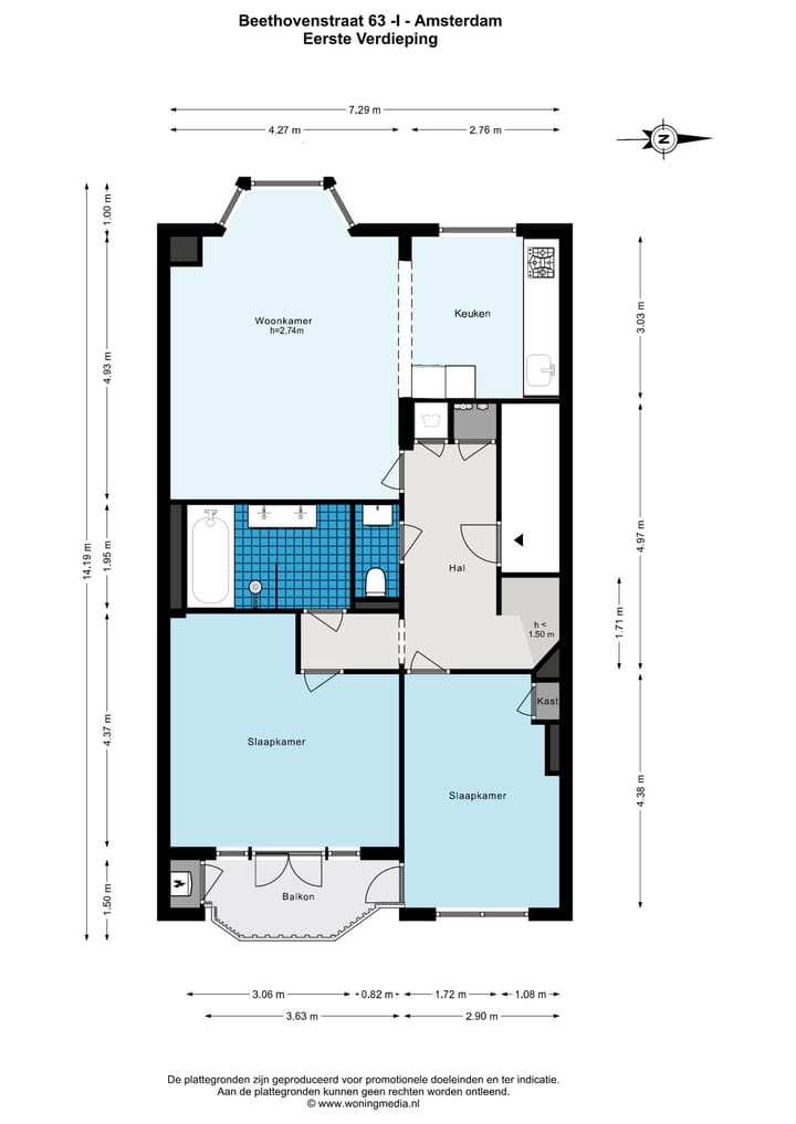 Foto 4 van Beethovenstraat 63-1