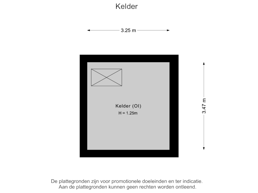 View floorplan of Kelder of Horstweg 33