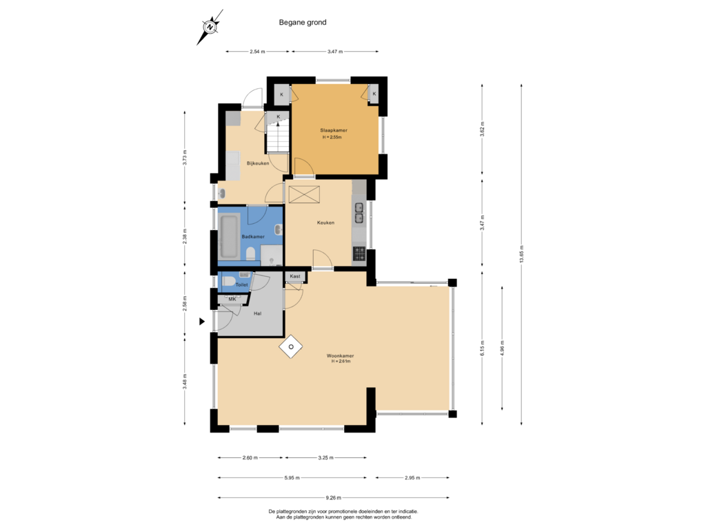 View floorplan of Begane grond of Horstweg 33