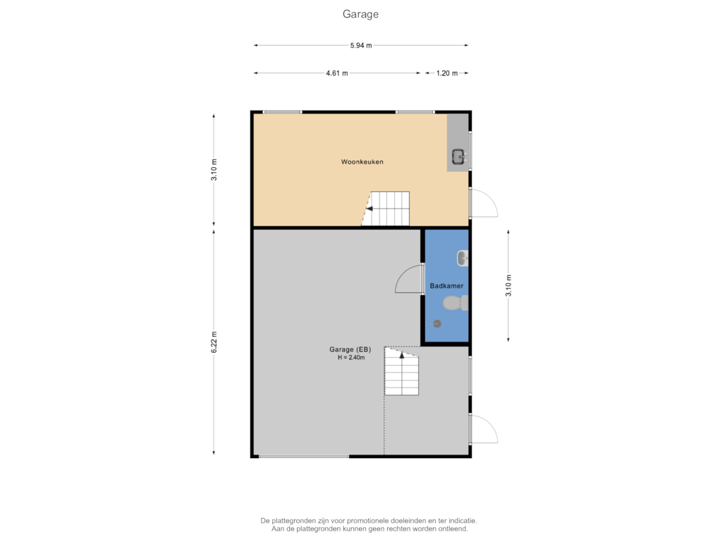 View floorplan of Garage of Horstweg 33