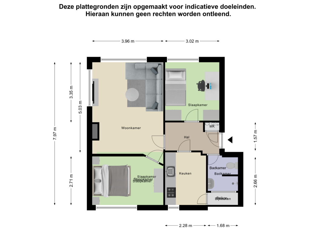 Bekijk plattegrond van Appartement van Willem van de Veldelaan 21