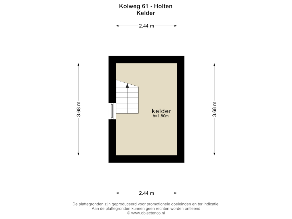 View floorplan of KELDER of Kolweg 61