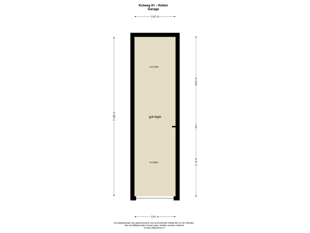 View floorplan of GARAGE of Kolweg 61