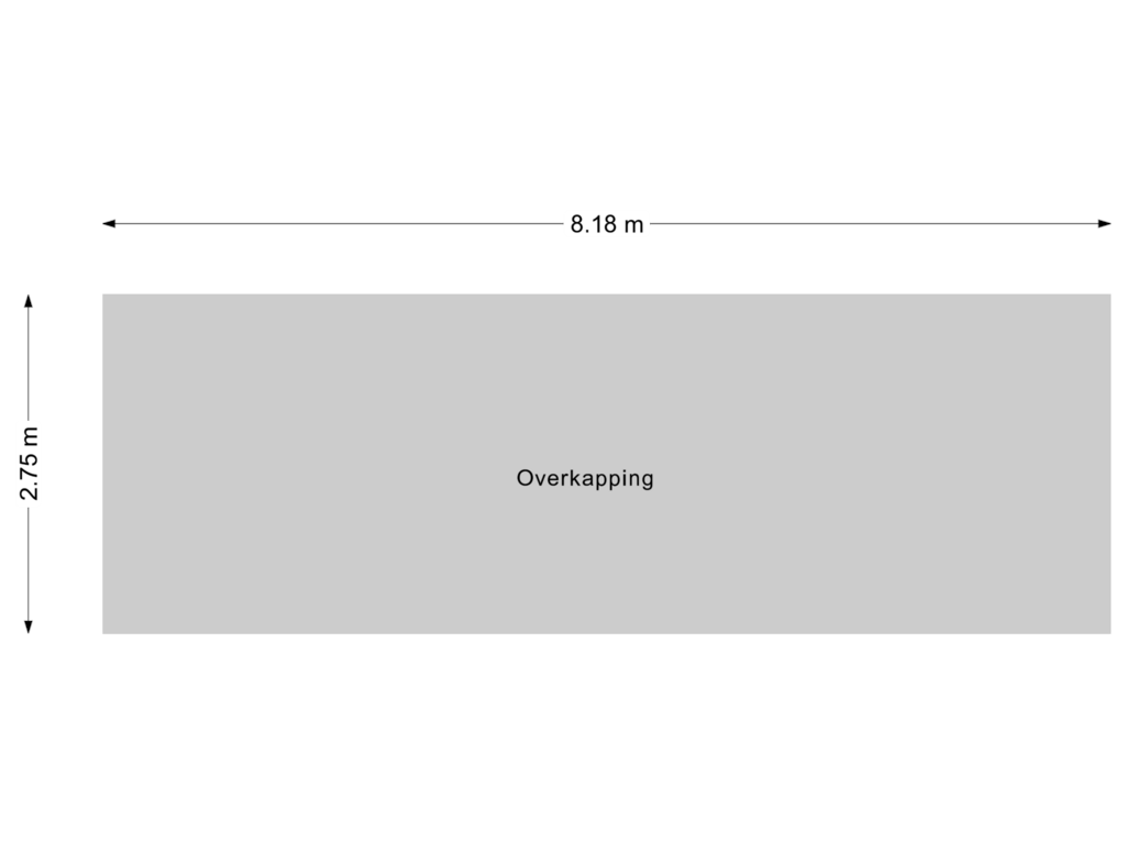 Bekijk plattegrond van Overkapping van Margrietlaan 61