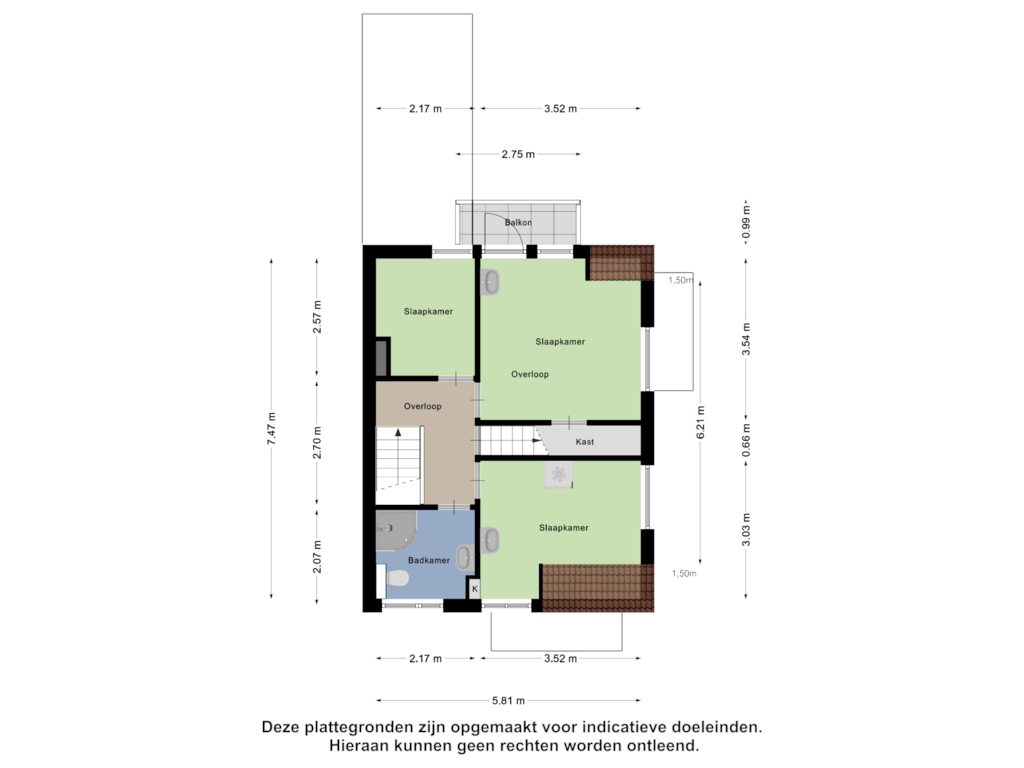 Bekijk plattegrond van Eerste Verdieping van Dollardstraat 84