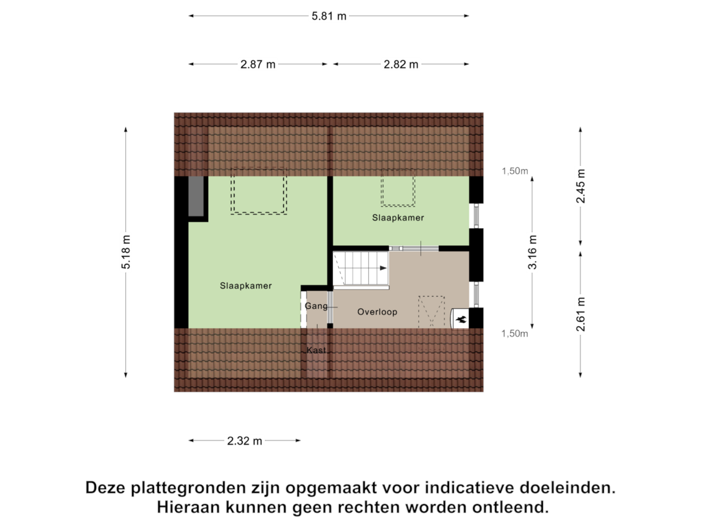 Bekijk plattegrond van Tweede Verdieping van Dollardstraat 84