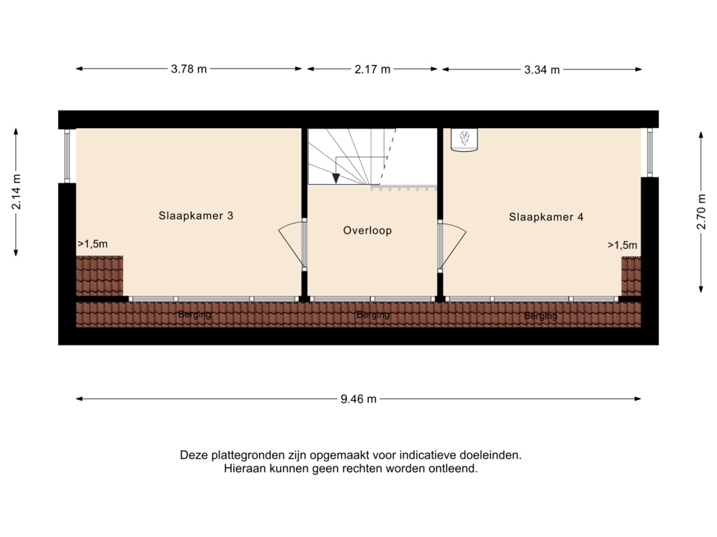 View floorplan of 2e verdieping of Kleis 68