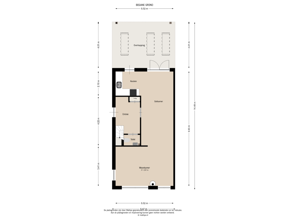 Bekijk plattegrond van Begane grond van Donjon 50