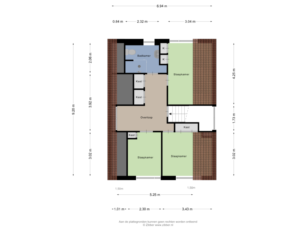 View floorplan of Eerste Verdieping of Oosterweg 2