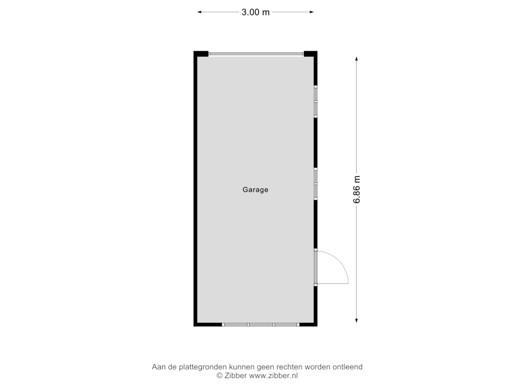 View floorplan of Garage of Oosterweg 2