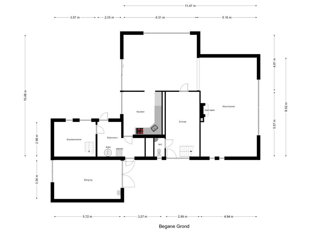 Bekijk plattegrond van Begane Grond van het Boerrigter 41