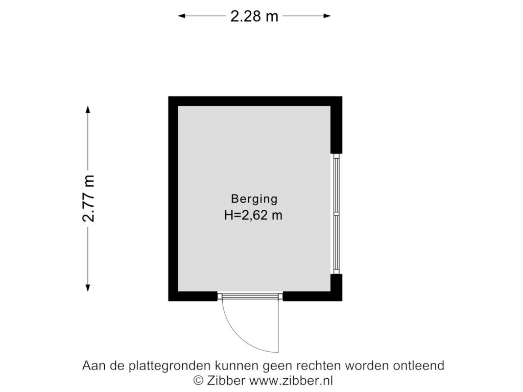 Bekijk plattegrond van Berging van Bouwmeesterweg 40