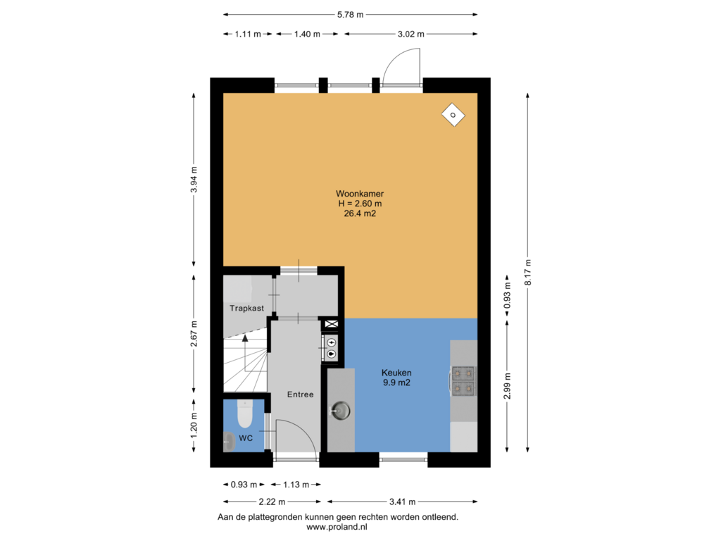 Bekijk plattegrond van Begane Grond van Fûgelweide 4-B