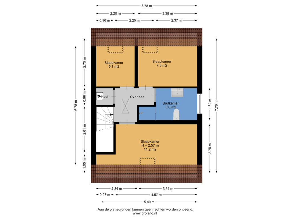 Bekijk plattegrond van 1e Verdieping van Fûgelweide 4-B