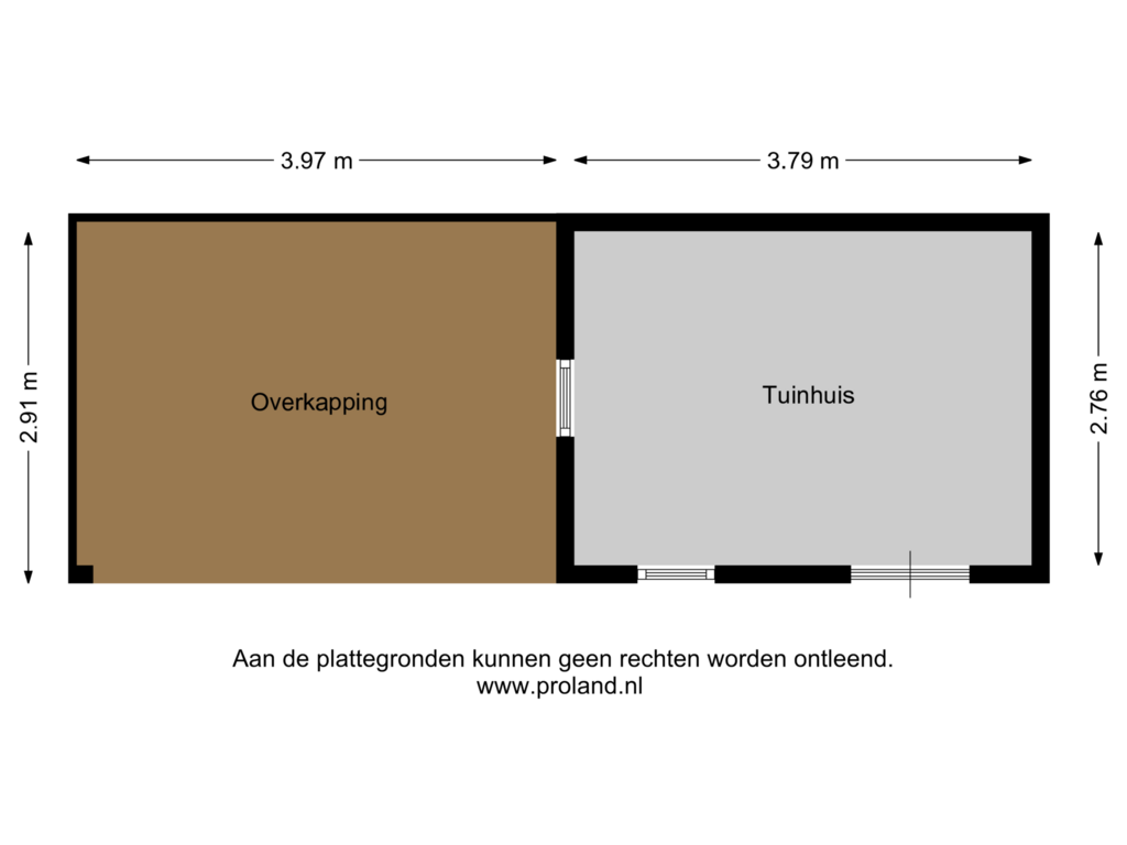 Bekijk plattegrond van Tuinhuis van Fûgelweide 4-B