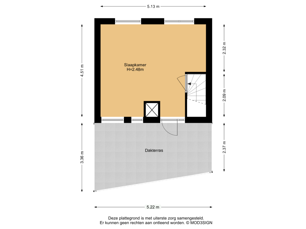 Bekijk plattegrond van 2e Verdieping van Waterdrieblad 7