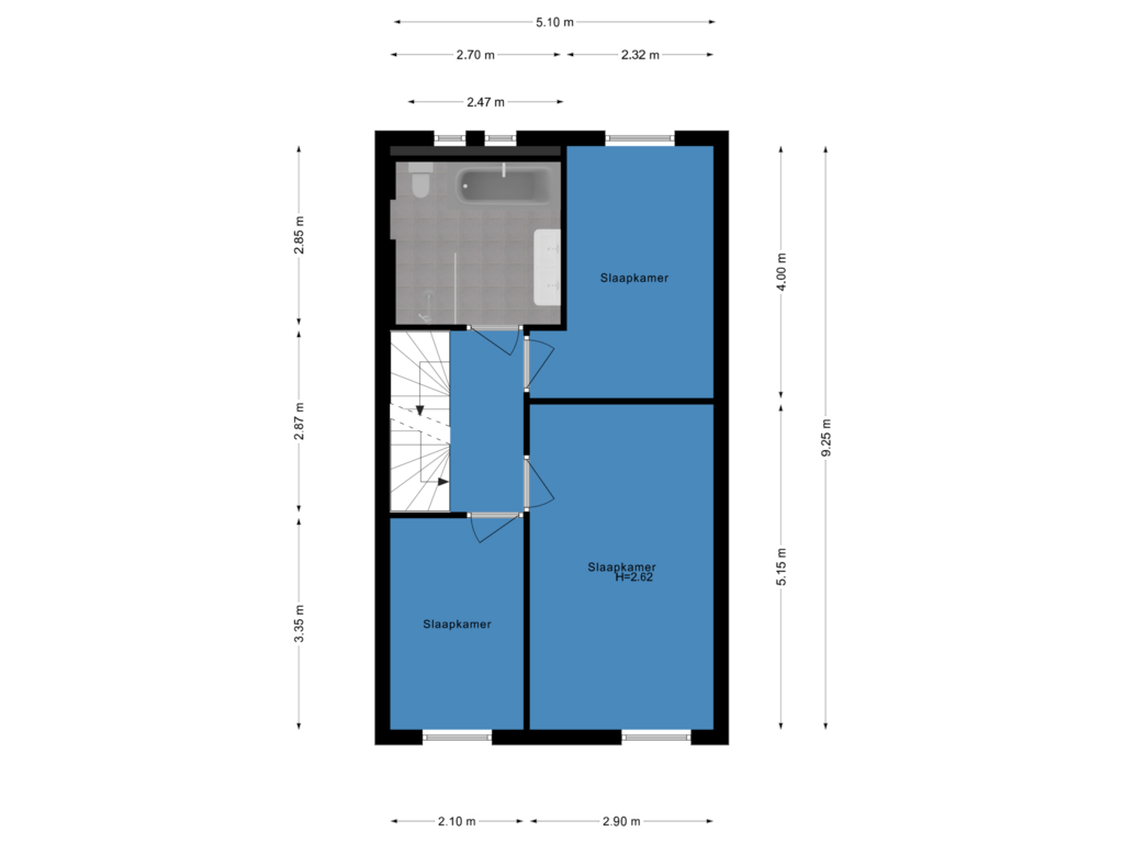 Bekijk plattegrond van Eerste etage van Griendakker 11