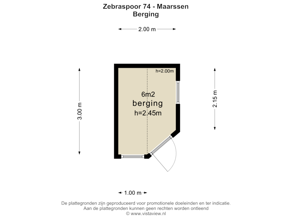 View floorplan of BERGING of Zebraspoor 74