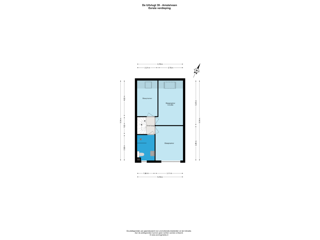 Bekijk plattegrond van 1e_verd van De Uitvlugt 39