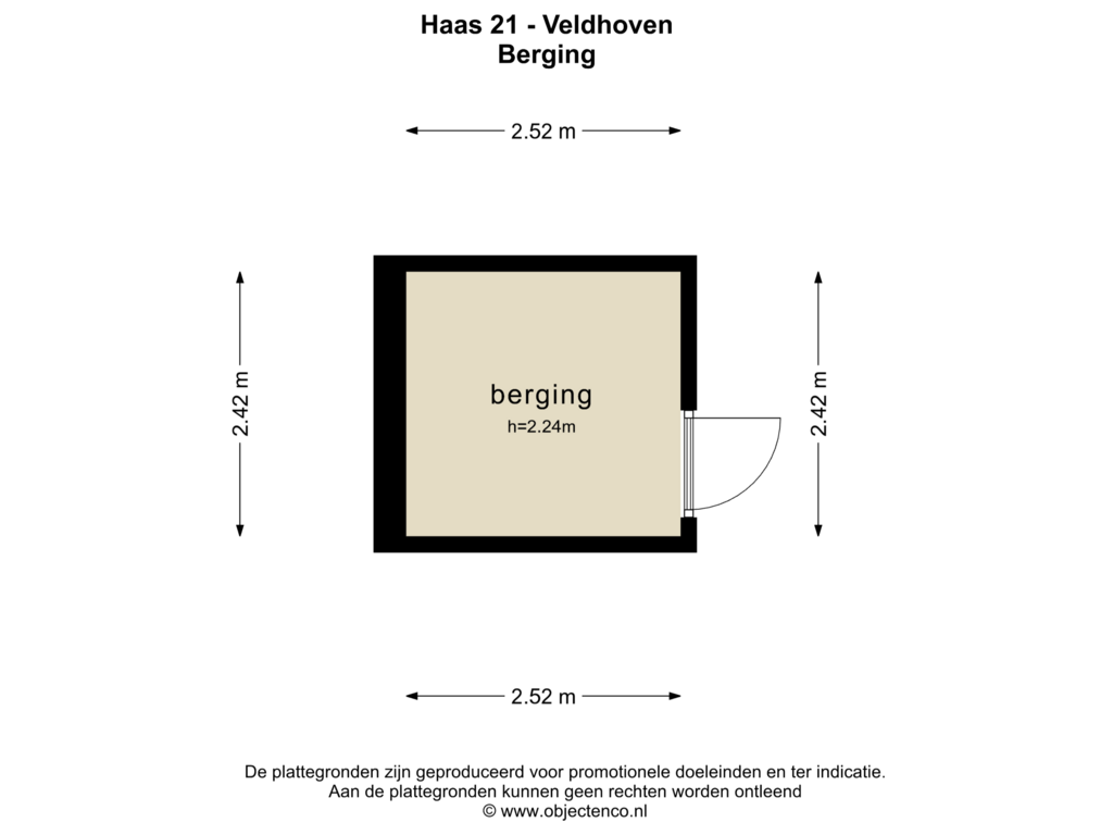 Bekijk plattegrond van BERGING van Haas 21