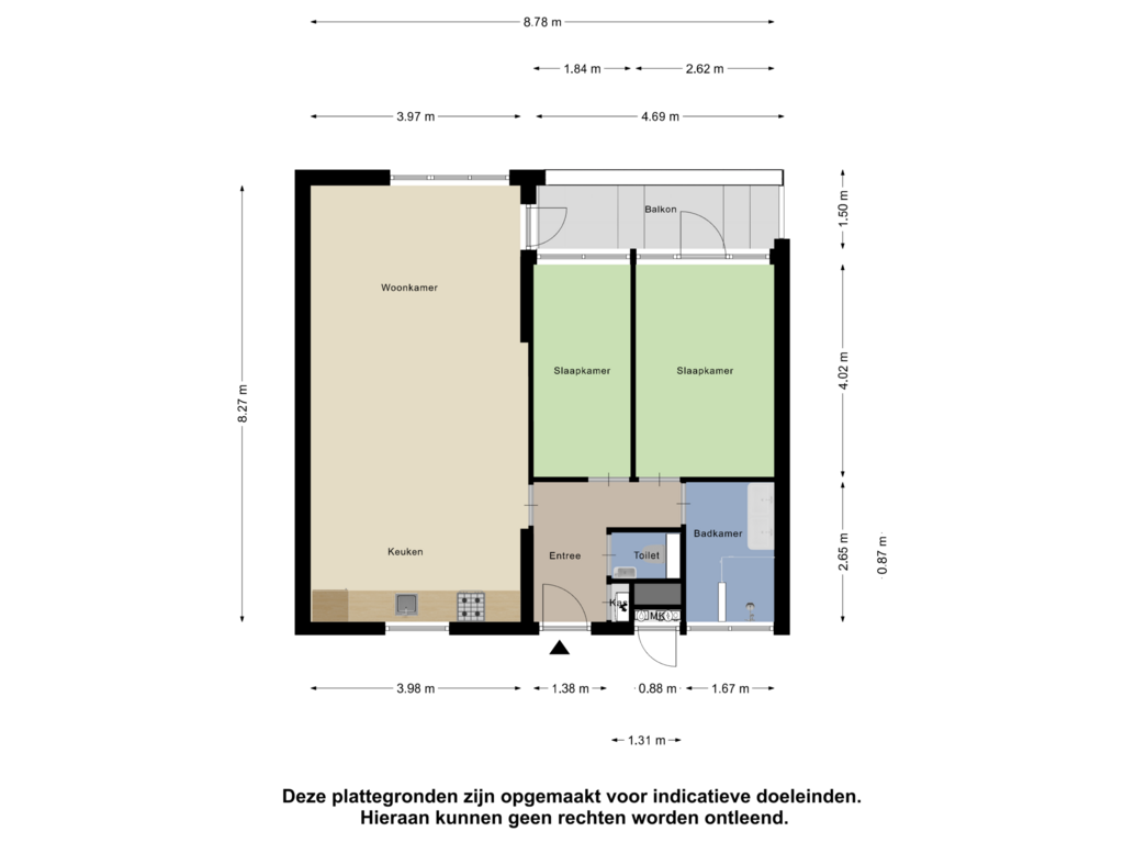 View floorplan of Appartement of Marconistraat 141