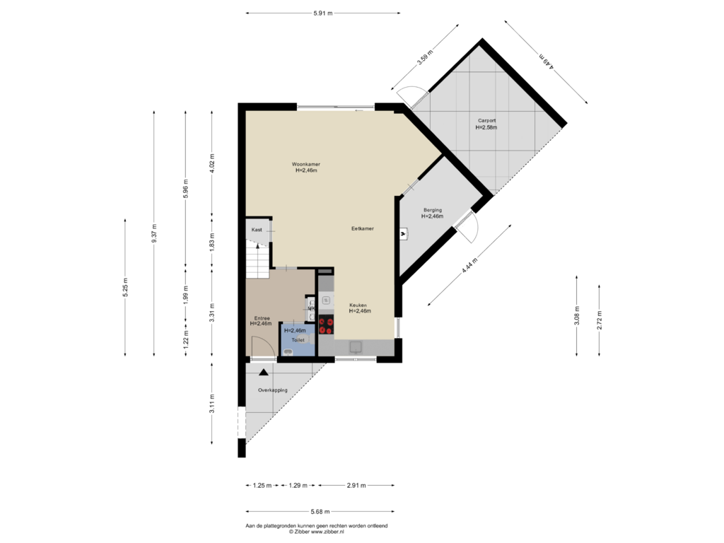 Bekijk plattegrond van Begane Grond van Azobé 139