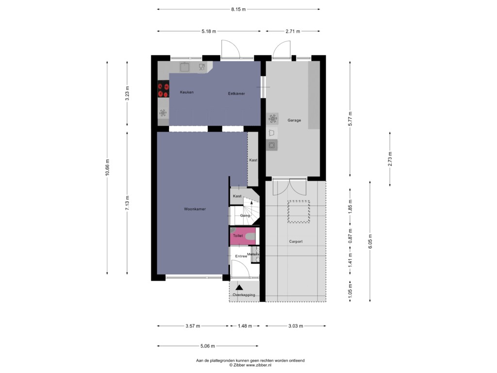 View floorplan of Begane Grond of Penningkruid 76