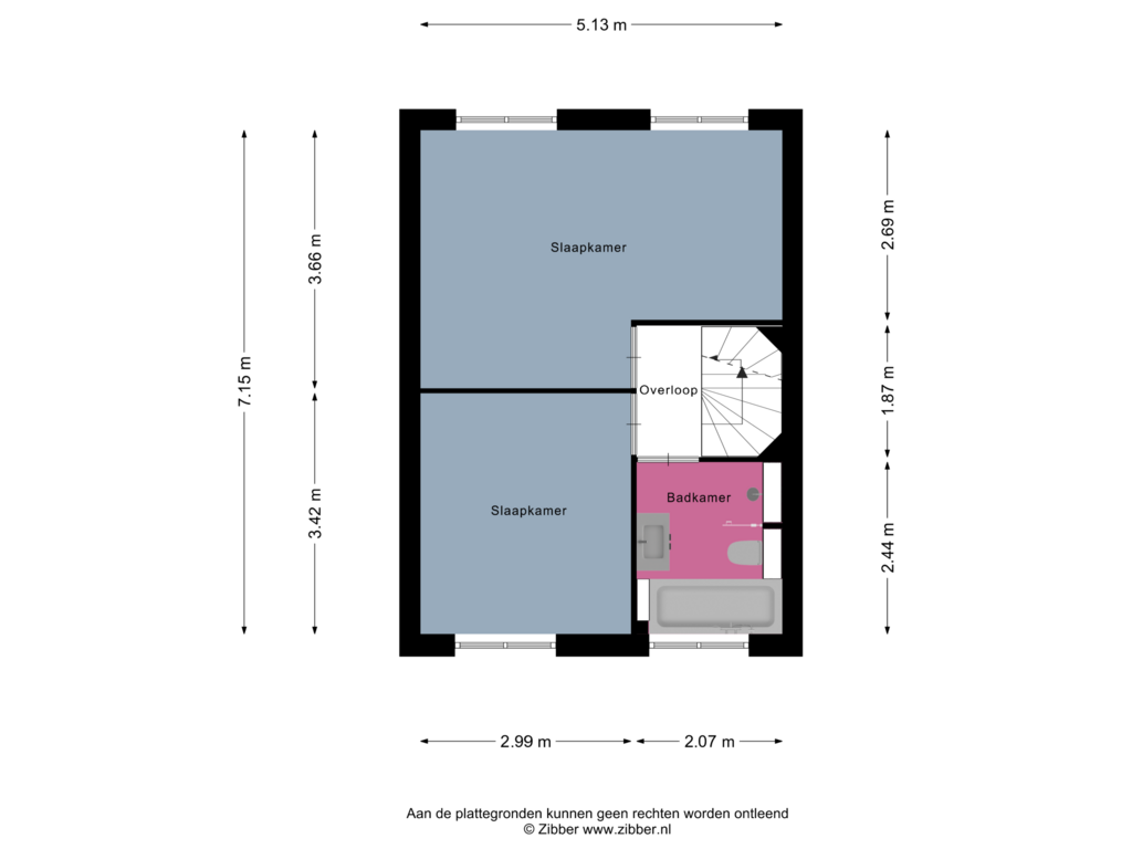 View floorplan of Eerste Verdieping of Penningkruid 76