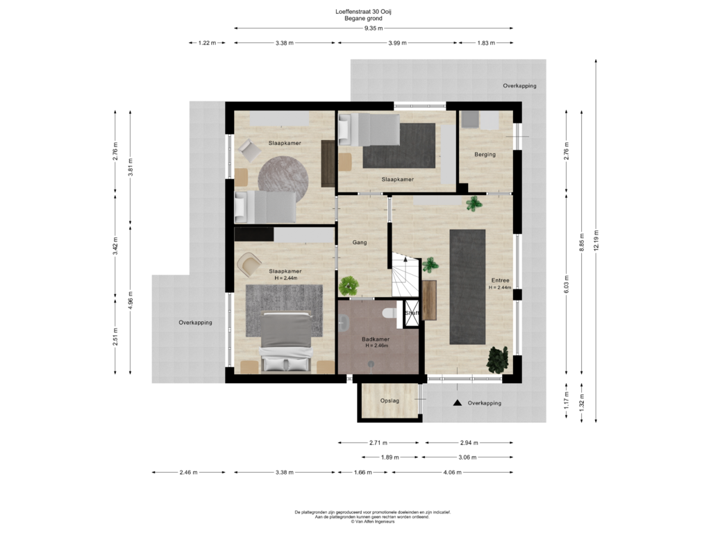 Bekijk plattegrond van Begane grond van Loeffenstraat 30