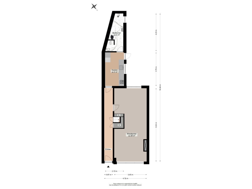 Bekijk plattegrond van Begane grond van Verlengde Willemstraat 15