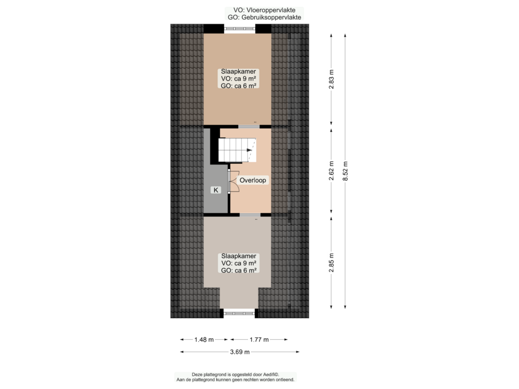 Bekijk plattegrond van Eerste verdieping van Verlengde Willemstraat 15