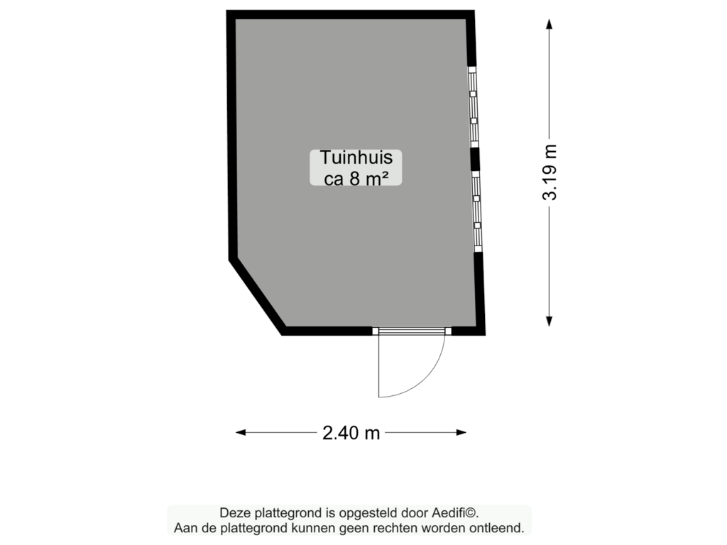 Bekijk plattegrond van Tuinhuis van Verlengde Willemstraat 15