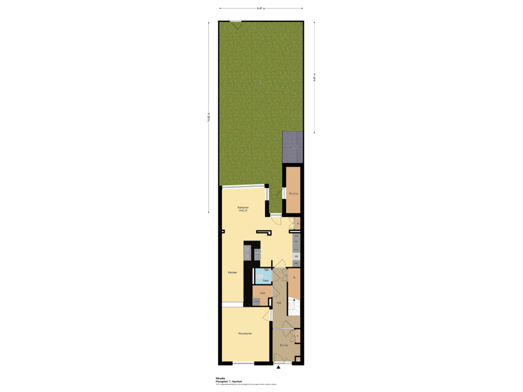 View floorplan of Situatie of Floraplein 7