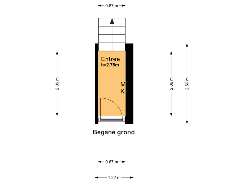 Bekijk plattegrond van Begane grond van Teding van Berkhoutstraat 71-A