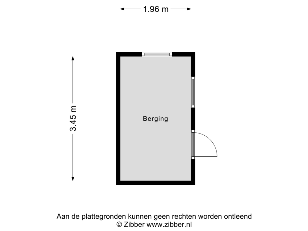 Bekijk plattegrond van Berging van Hoge Rijndijk 215