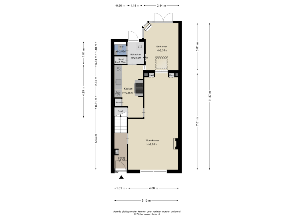 View floorplan of Begane Grond of Prins Hendrikstraat 13