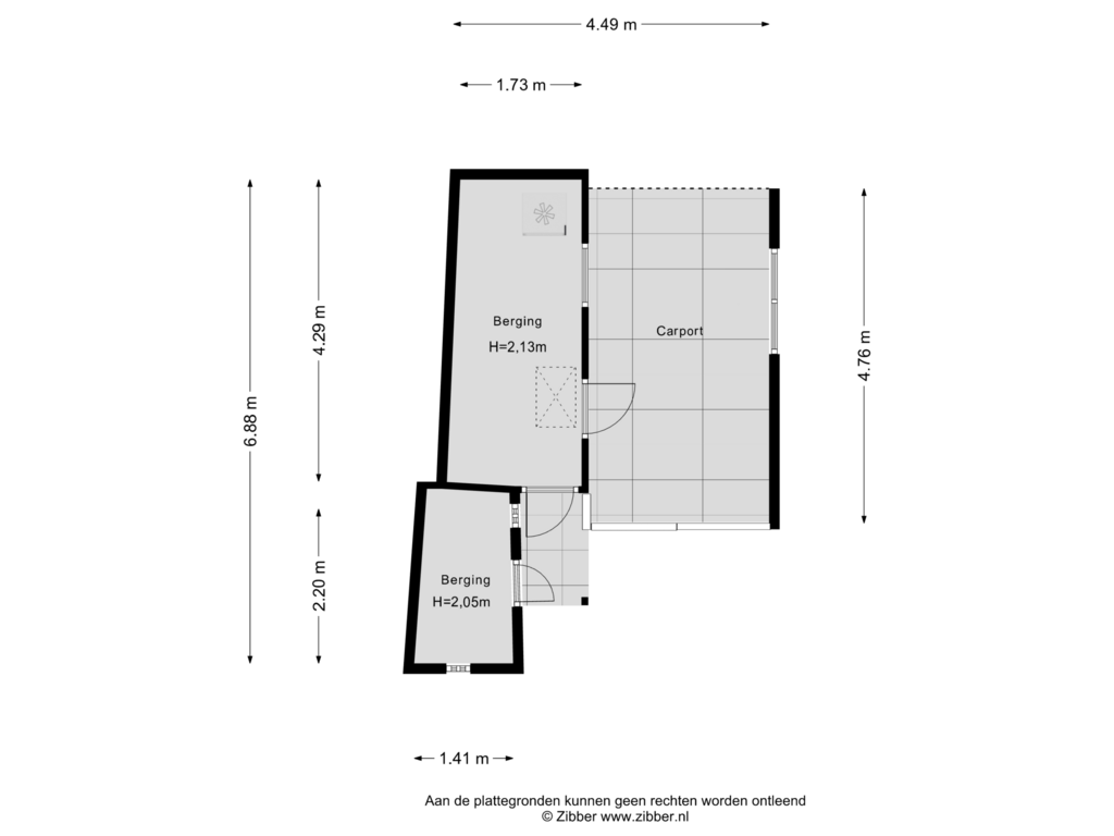 View floorplan of Berging of Prins Hendrikstraat 13