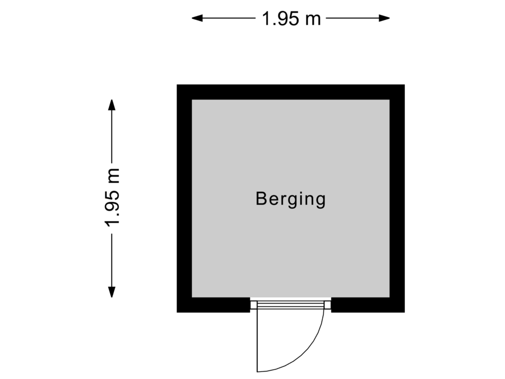 View floorplan of Berging of Driehuizerweg 8-256