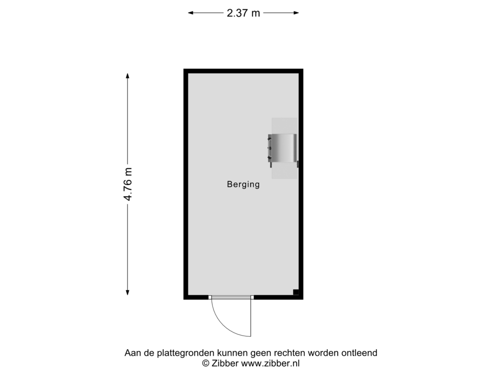 Bekijk plattegrond van Berging van Duinkerkenlaan 77