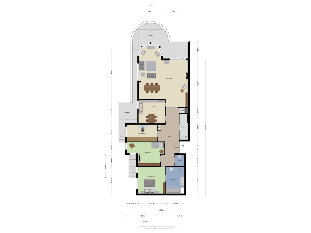 View floorplan of Appartement of Anna Paulownaplein 31