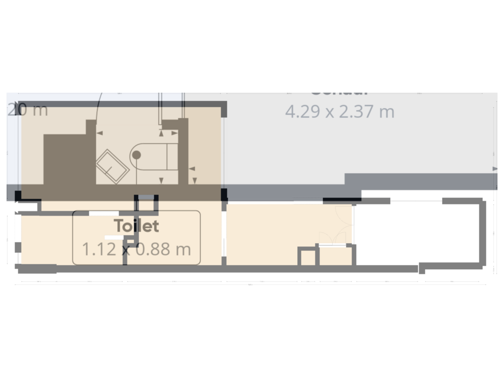 View floorplan of First floor of IJsbaanstraat 20