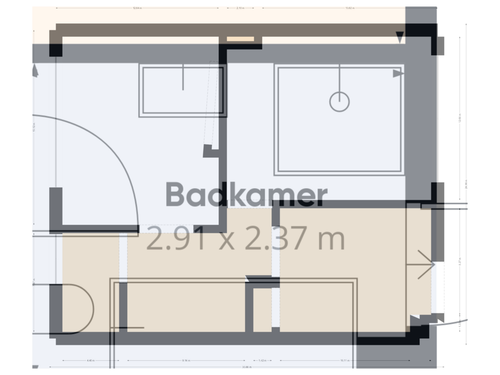 View floorplan of Floor 1 of IJsbaanstraat 20