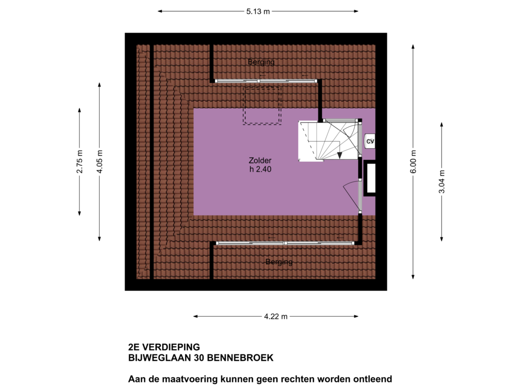 View floorplan of 2e Verdieping of Bijweglaan 30