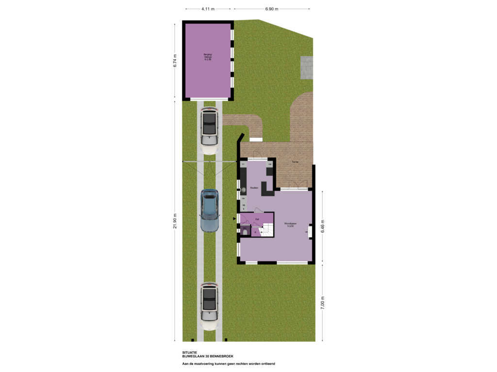 View floorplan of Situatie of Bijweglaan 30