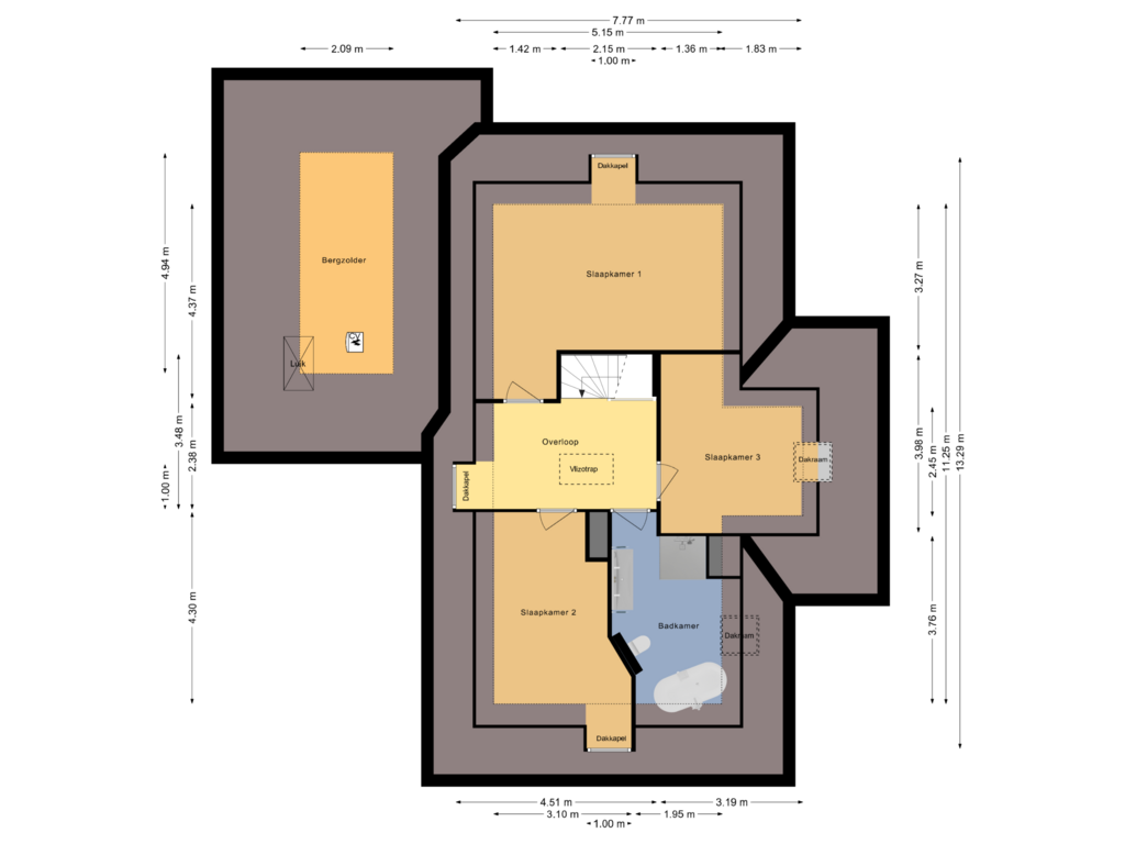 Bekijk plattegrond van 1e Verdieping van Venkel 9