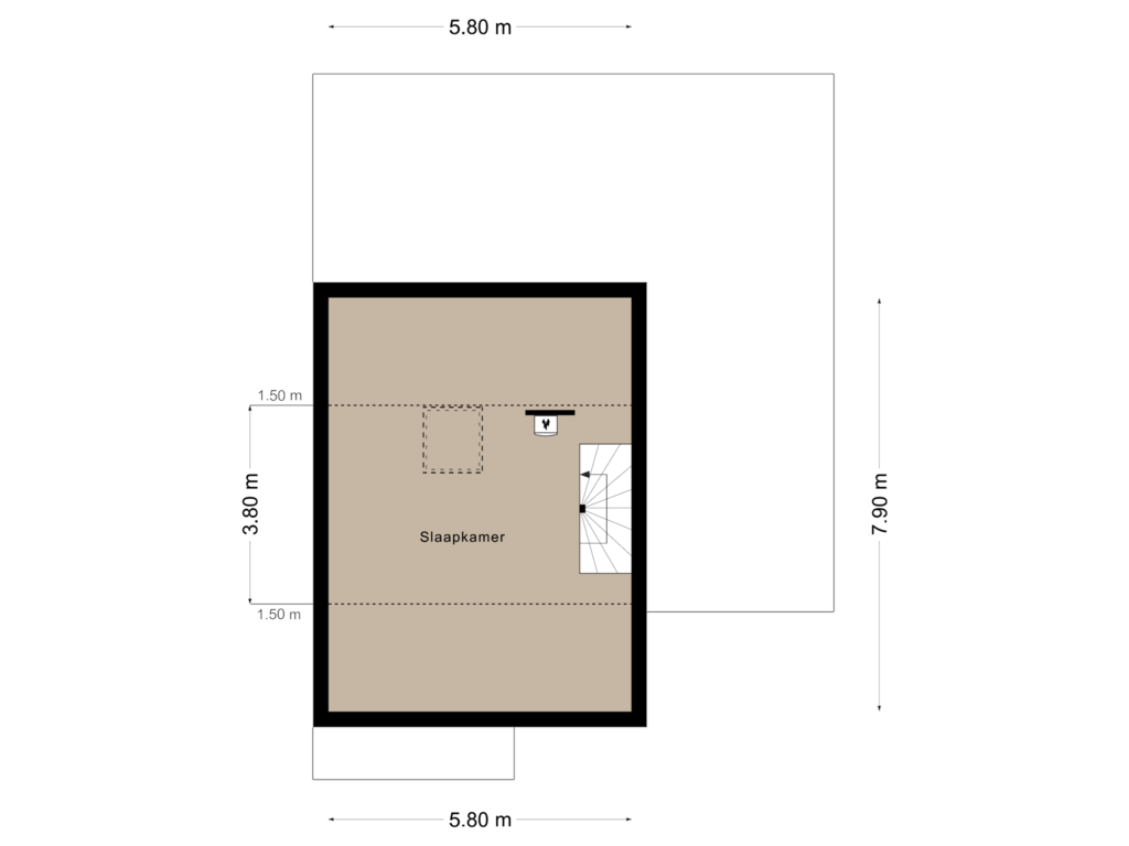 Bekijk plattegrond van Verdieping 2 van Schoolstraat 21